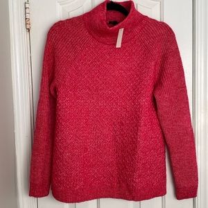 NWT Bright Pink Mock Neck Sweater